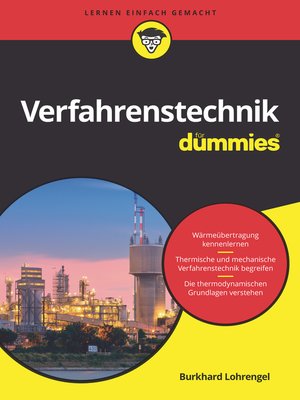 cover image of Verfahrenstechnik f&uuml;r Dummies
